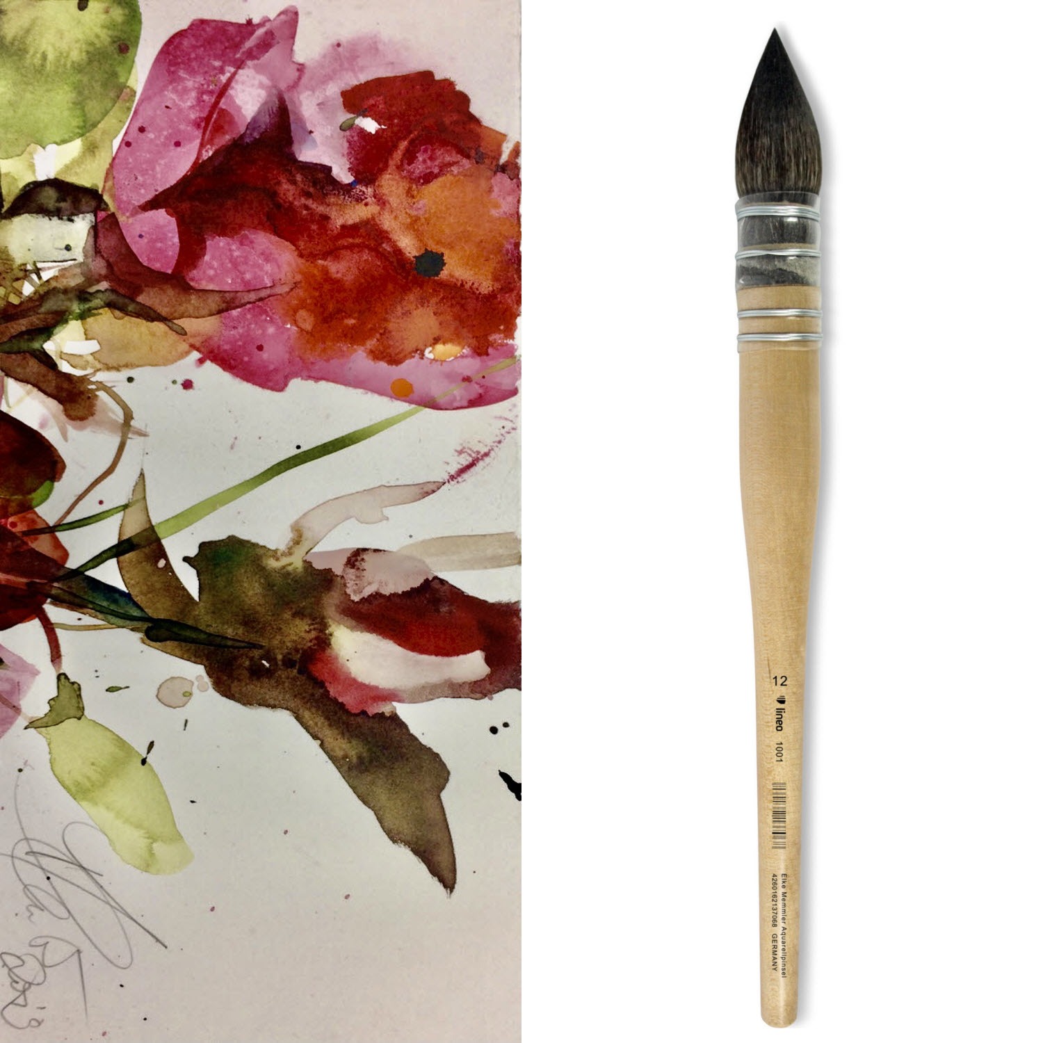 Watercolor Brush, round - Kolinsky - lineo1911 - Shop
